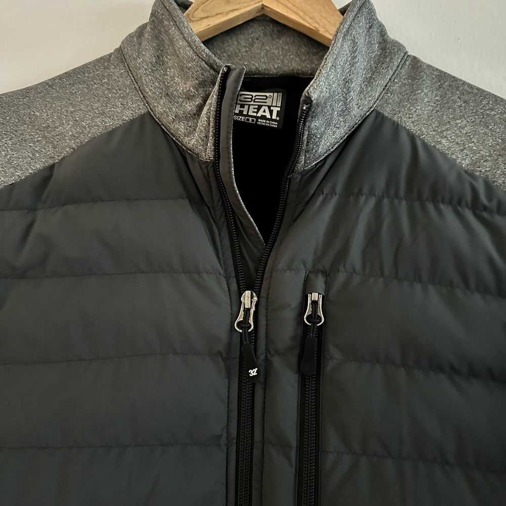 NWOT 32 DEGREES Men’s Mixed Media Jacket; size small two tone gray color - Picture 4 of 11